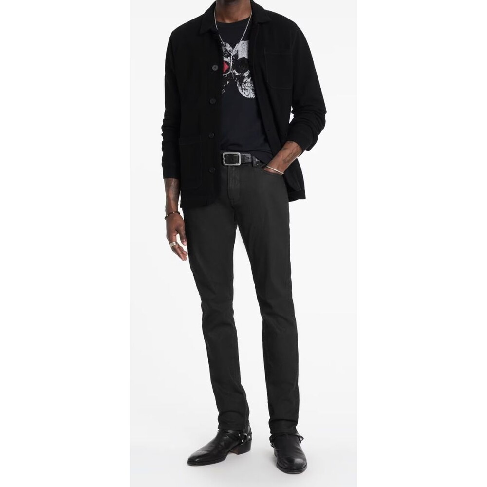 NWT John Varvatos JV702 Slim Black Jean 36 x 34